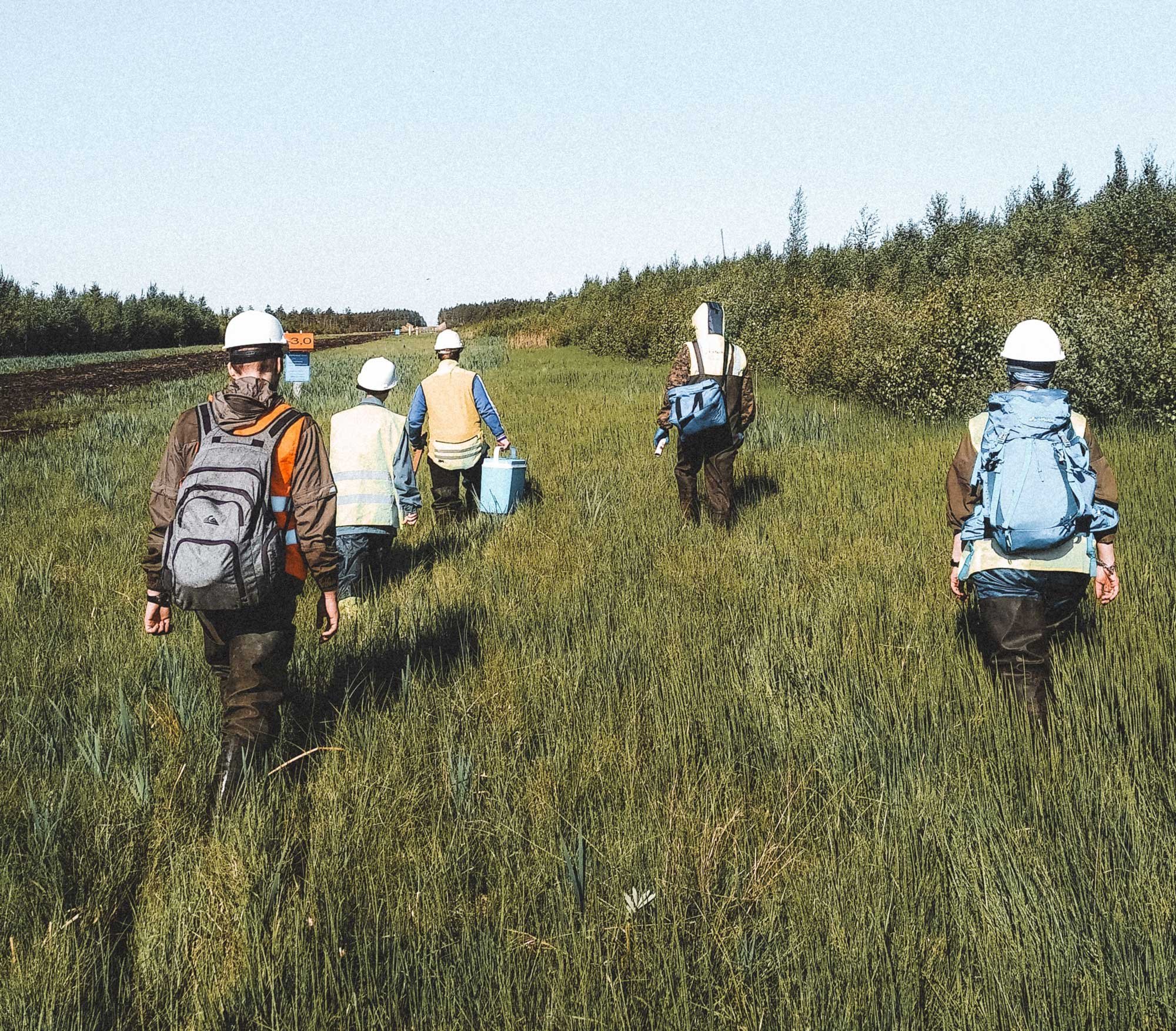 Researcher at work in the field